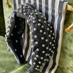 NWOT Never Worn Lele Sadoughi Graphite Pearl Headband